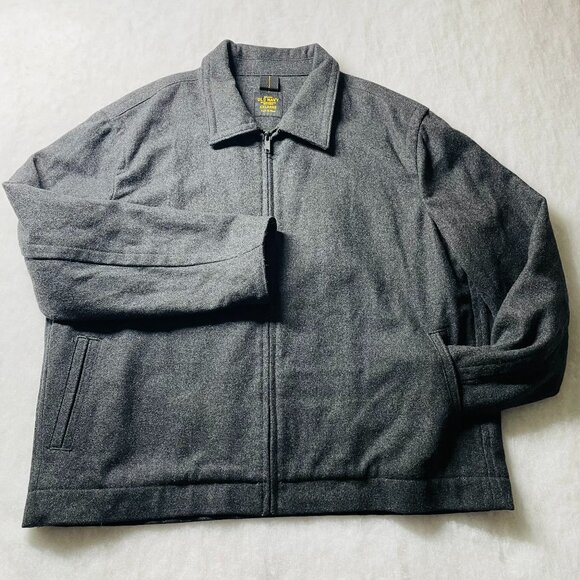Old Navy Mens Gray Long Sleeve Full Zip Pockets Wool Blend Modern Jacket Sz 2XL - Picture 1 of 8